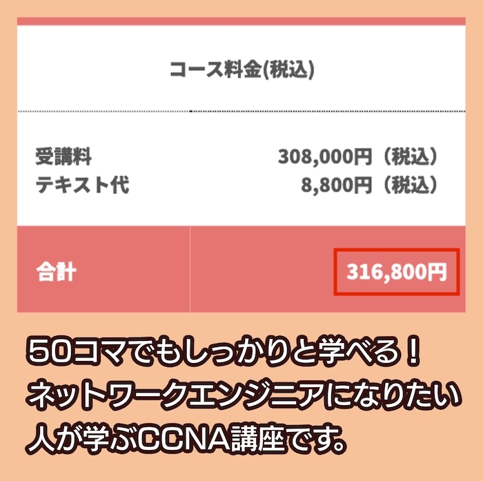 softcampusのCCNA資格講座の料金相場