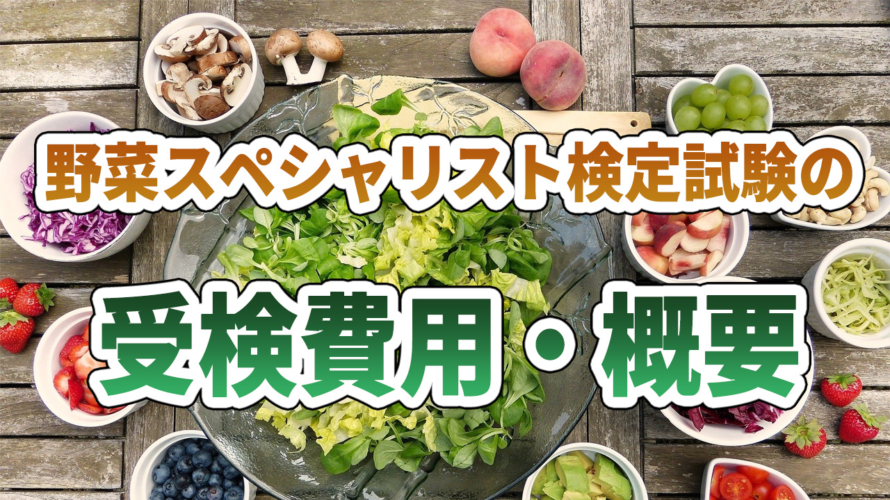 野菜スペシャリスト検定試験の受験費用・概要