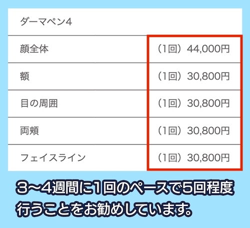 メディアージュクリニック大阪梅田院の料金相場