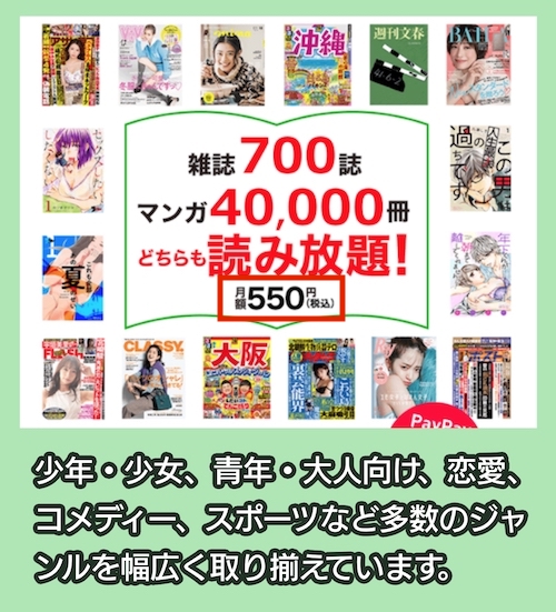 ブック放題の料金相場