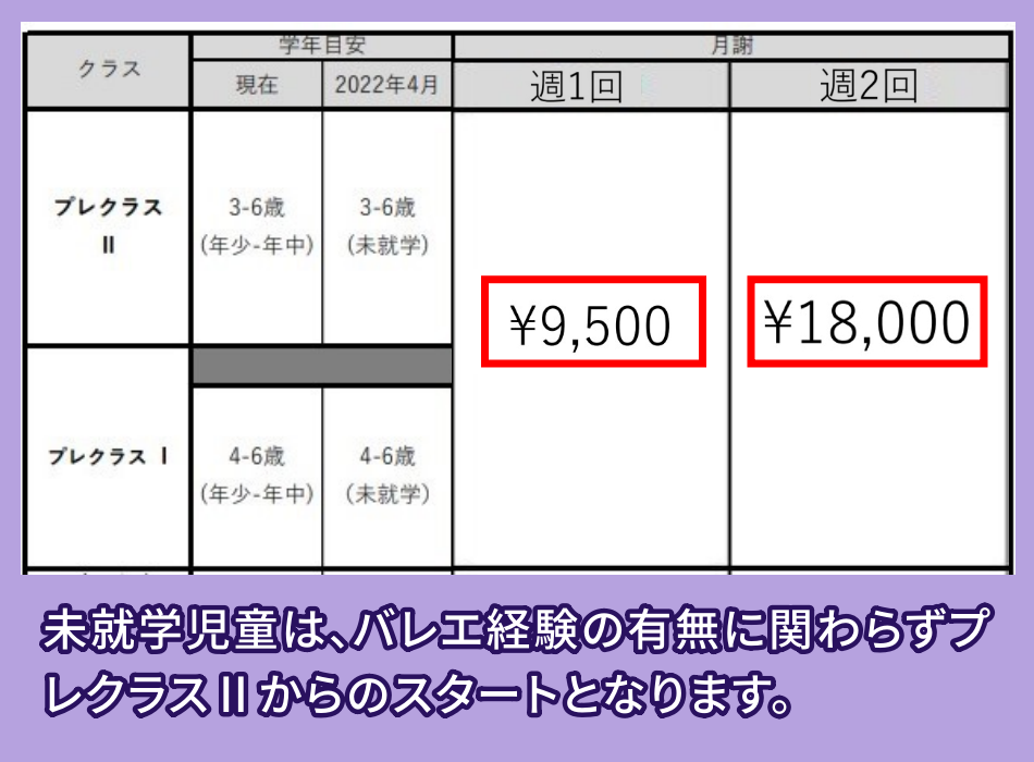 東京バレエスクール料金相場