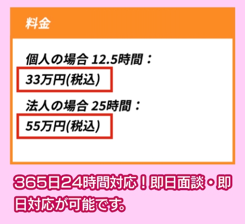 税理士法人クオリティ・ワンの費用相場