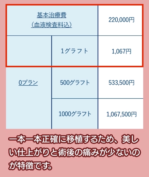 AGAスキンクリニックの自毛植毛の料金相場