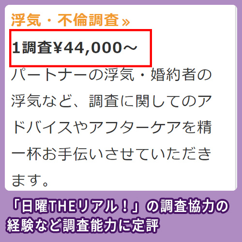 探偵社FUJIリサーチの料金相場