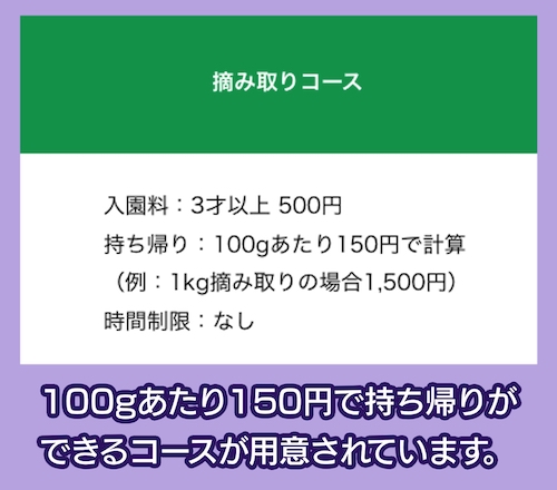 うえだブルーベリー畑の掴み取りコース