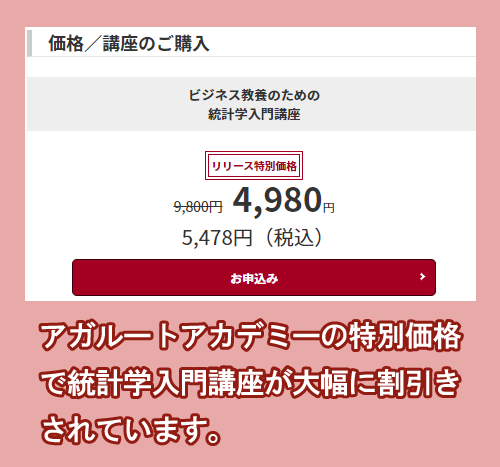 アガルートアカデミーの特別価格の講座