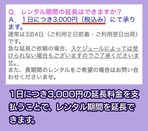 kuwashi着物レンタル レンタル期間の延長