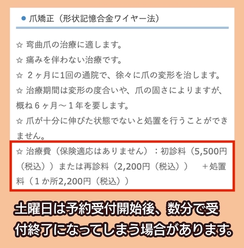 あおよこ皮膚科クリニックの料金相場