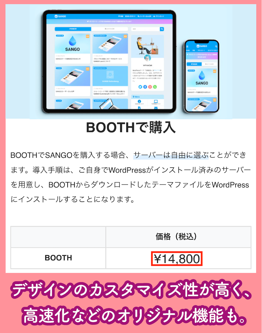 SANGO(サンゴ)の価格