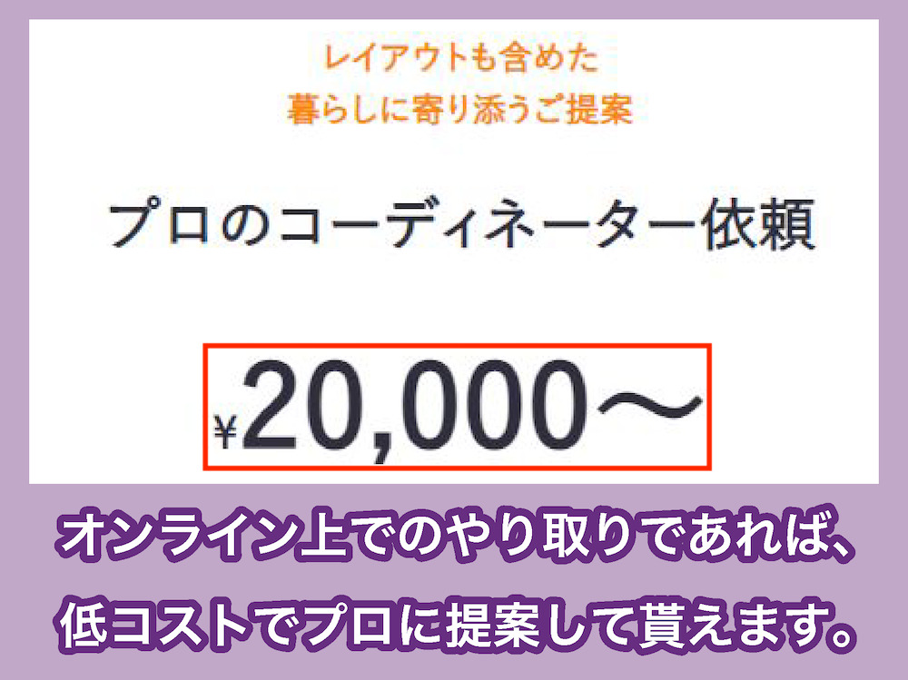 COSICのオンラインコーディネート料金