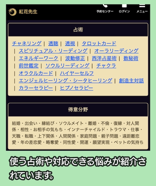 占いの館 千里眼 紅花先生の占い・プロフィール