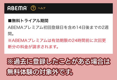 Abemaプレミアム 無料期間