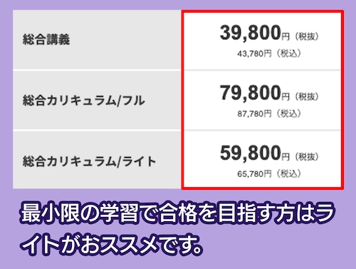 アガルートの料金相場