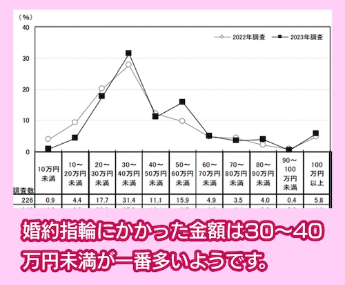 【首都圏】婚約指輪にかかった金額