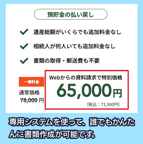 そうぞくドットコムの料金相場