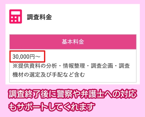 さくら幸子探偵事務所「SNSトラブル調査」の依頼費用