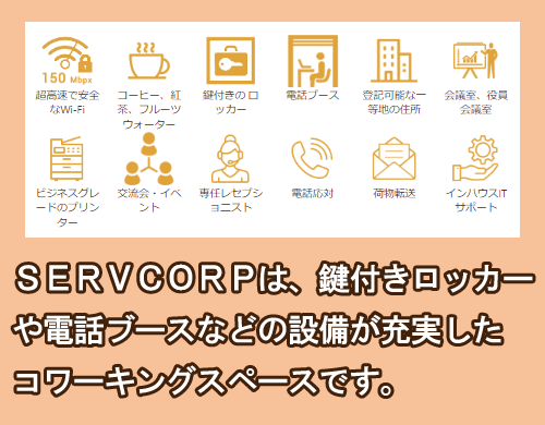 コワーキングスペースの設備
