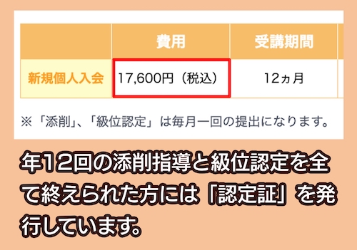 パイロットのペン習字通信講座の相場料金