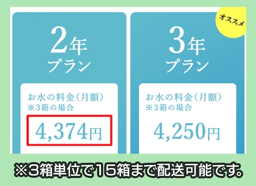 サントリー天然水の料金相場