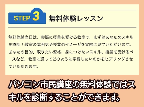 パソコン市民講座の無料体験