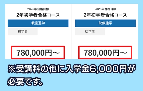 資格の大原公認会計士講座の料金相場