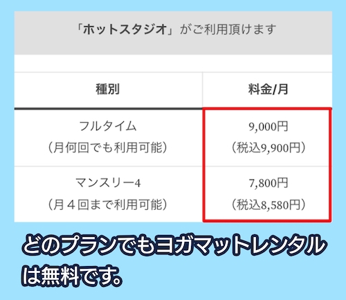 ロハスロハス・スタジオの料金相場