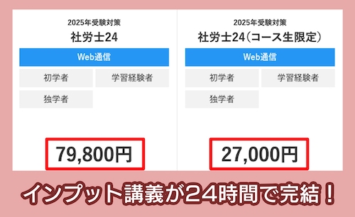 WEB講義限定の社労士24