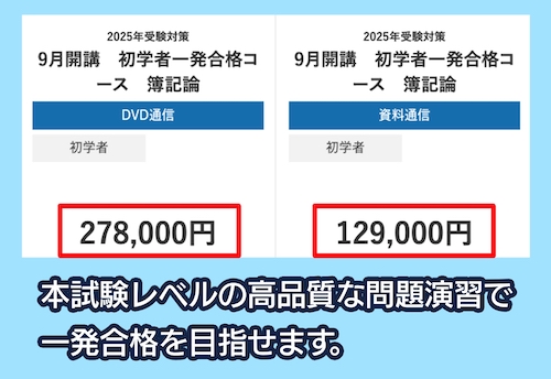 資格の大原の料金相場