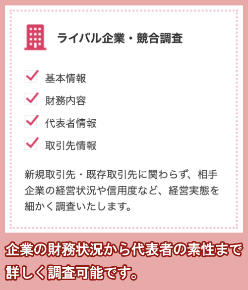 企業信用調査の内容