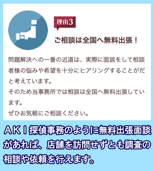 AKI探偵事務の出張面談