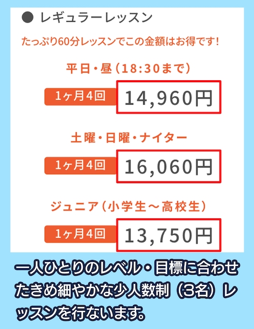 グリーンエイト ゴルフスクールの料金相場