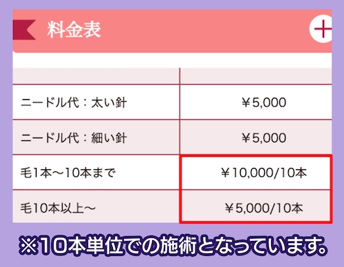 衣理クリニック表参道の料金相場