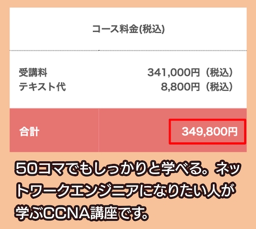 softcampusのCCNA資格講座の料金相場