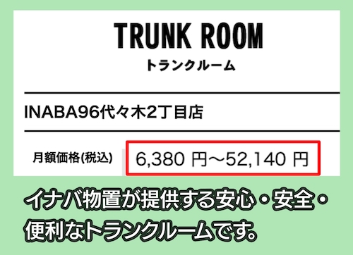 イナバボックスの料金相場