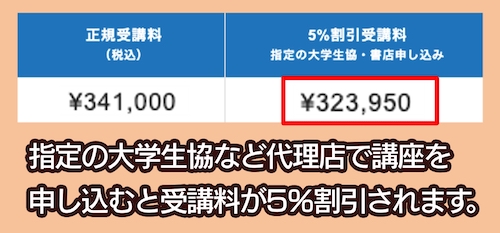 河合塾KALS 割引受講料