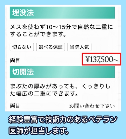 城本クリニックの料金相場