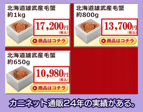 最北の海鮮市場の価格相場