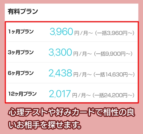 with（ウィズ）の料金相場