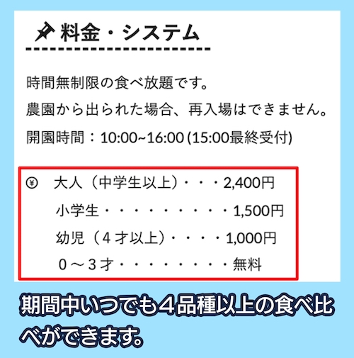 ブルーベリーヒル淡路の料金相場