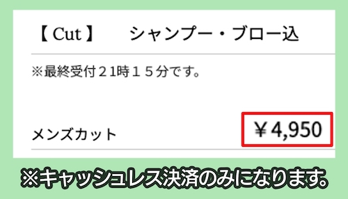 MENS FEELの料金